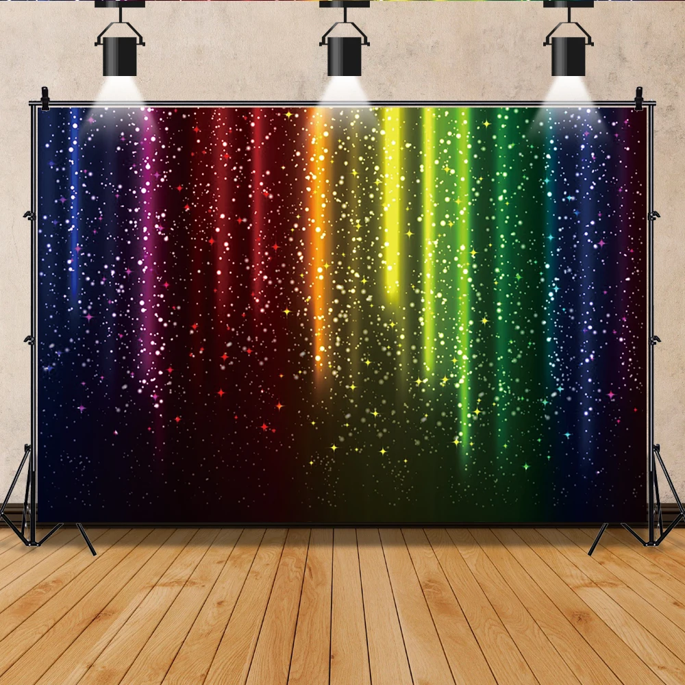 Shiny Gold String Dots Disco Birthday Carnival Party Ball Stage Portrait Photography Backdrop