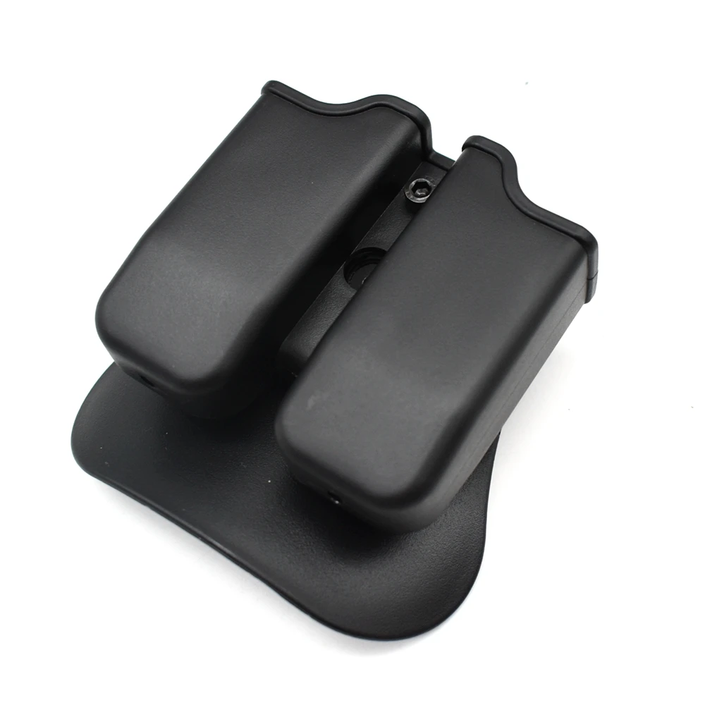 Magazine pouch airsoft accessory dump pouch double dump pouch ammo pouch ammunition bag ammo storage box molle pouch tactical pistol double 9mm mag holder carrier for Glock 17 19, Beretta M9 92, 9mm .40 Cal