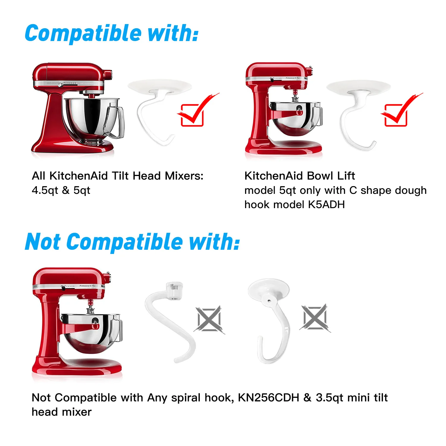 KitchenAid mixer dough hook cover, mixer accessory