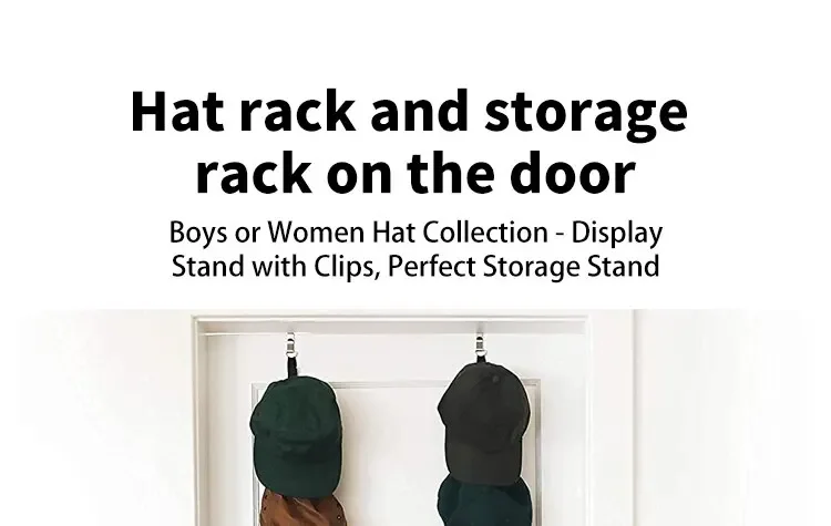 Description Picture 2 of itemNylon Straps Cap Rack Storage Rack Wiht Hook For Baseball Ball Cap Over Door Closet Organizer Hat Collections Display