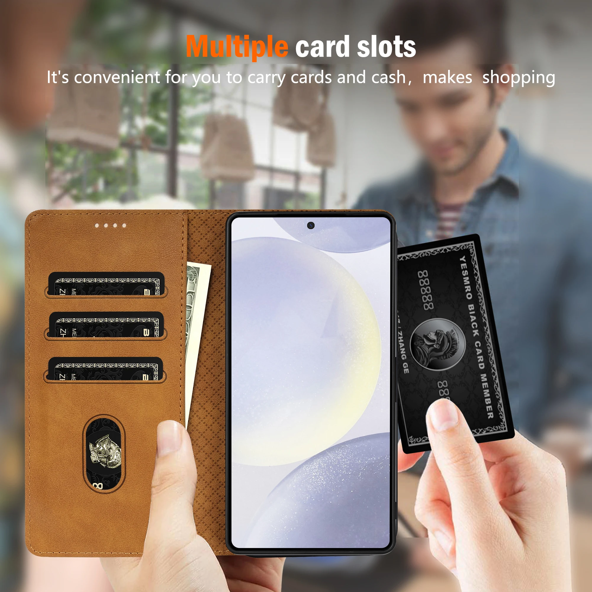 Business Lux Leather Wallet Phone Case - Premium Flip Cover