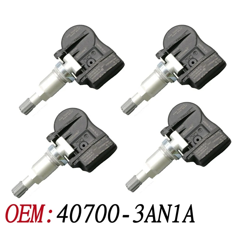 

Датчик давления в шинах 4 шт. 315 МГц TPMS 40700-3AN1B для Infiniti EX FX G M Q40 Q60 Q70 Nissan 370Z Juke Leaf Sentra Versa