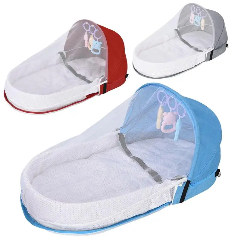 

Travel Bassinet Portable Infant Bassinet Breathable Net Folded Bassinet Travel Cradle Crib For Newborn Infant Toddler Kids