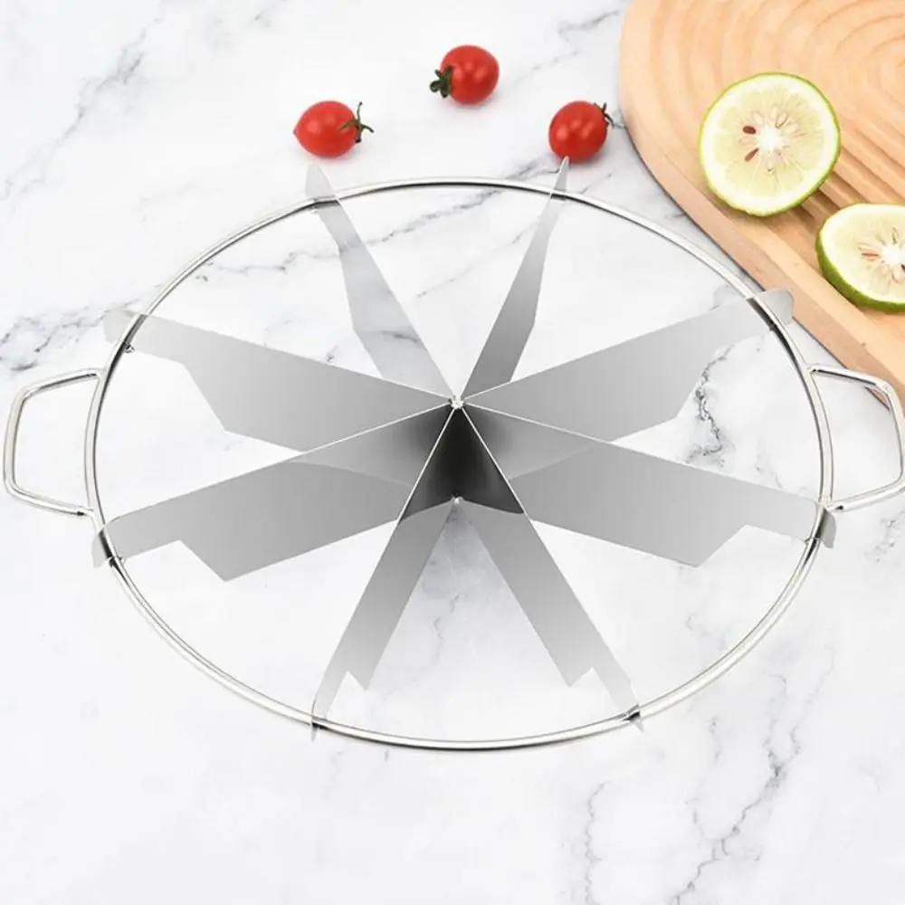 Household Stainless Steel Pizza Cutter with Handle Rust-proof Cake Slicers Divide Equally Durable Watermelon Slicer Dough pizza cutter cake cutter