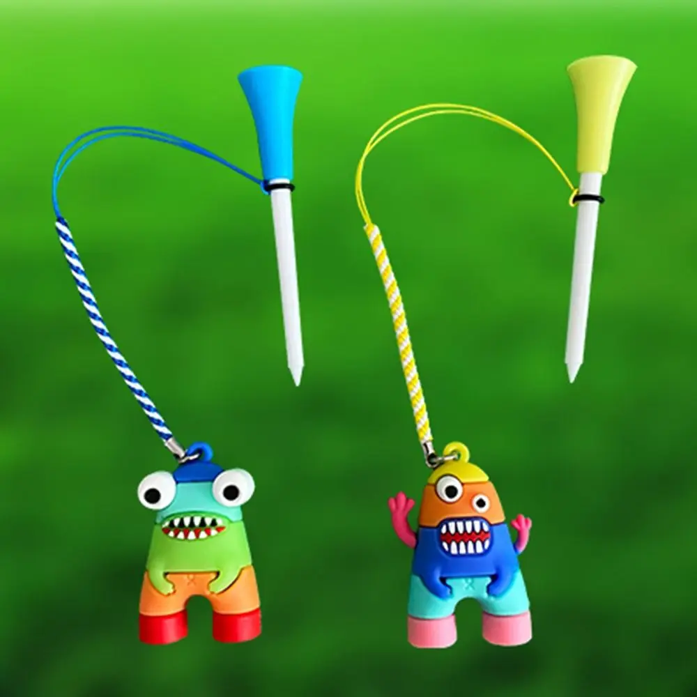 Golf Ball Holder 8.3mm Golf Ball Tees Cartoon Astronaut Golf Rubber Tees Prevent Loss of Easy To Find Golf Enthusiasts