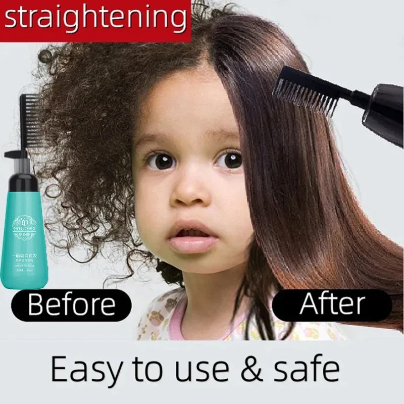 Hair Straightening Cream And Comb Set Nourishing No Hurting Repair Damaged Hair Keratin Smooth Care Improving Frizziness Ionperm keratin hair cream