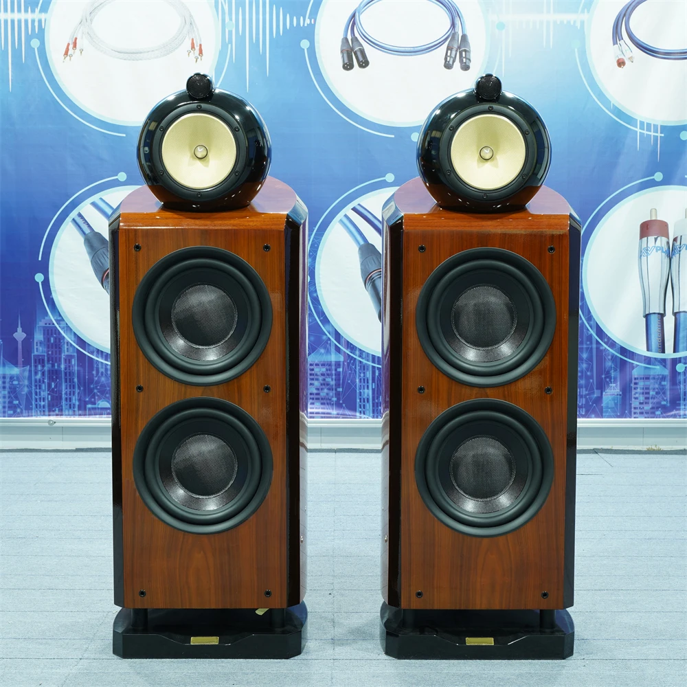 YYAUDIO HiFi 10Inch Floor Speaker Midwoofer Bookshelf Aux Stereo