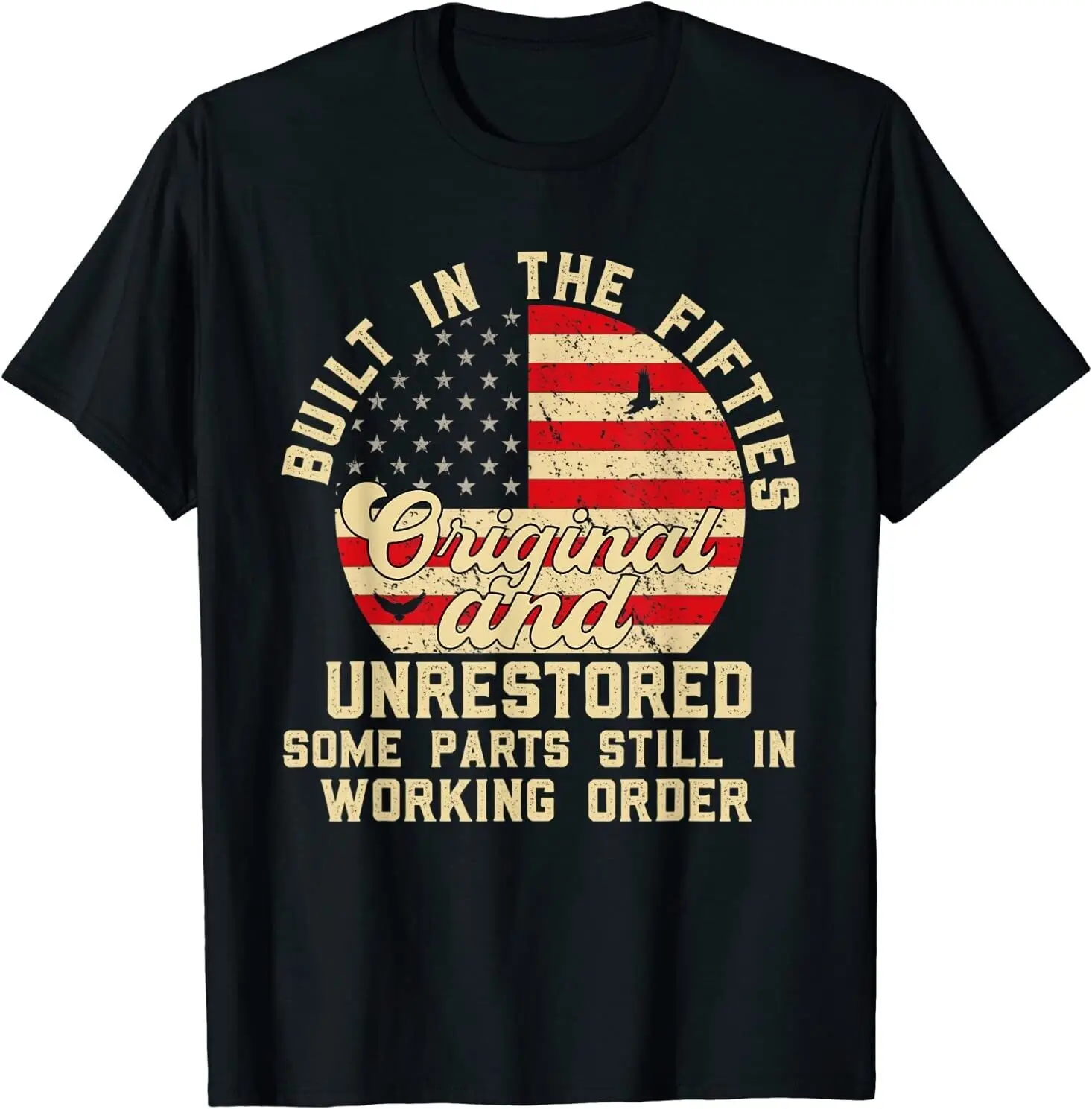 T-Shirt Da Uomo Di Compleanno Anni '50 Non Restaurata Originale Degli Anni '50 Integrata A Maniche Lunghe O Corte