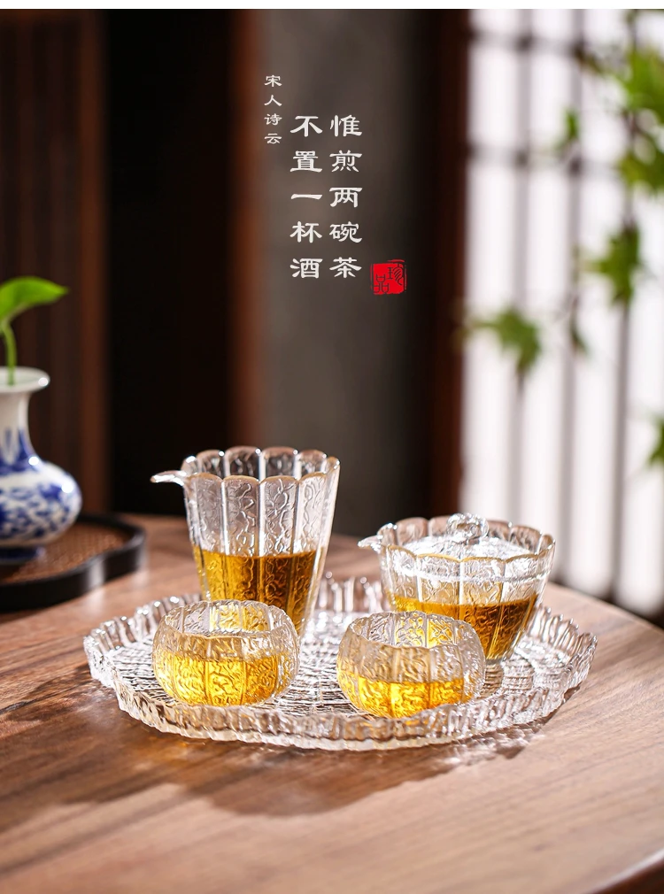 Kürbisglas Gaiwan, überzogene Teetasse, große Teeschale, traditionelles chinesisches Kung-Fu-Teeset – Detail 6
