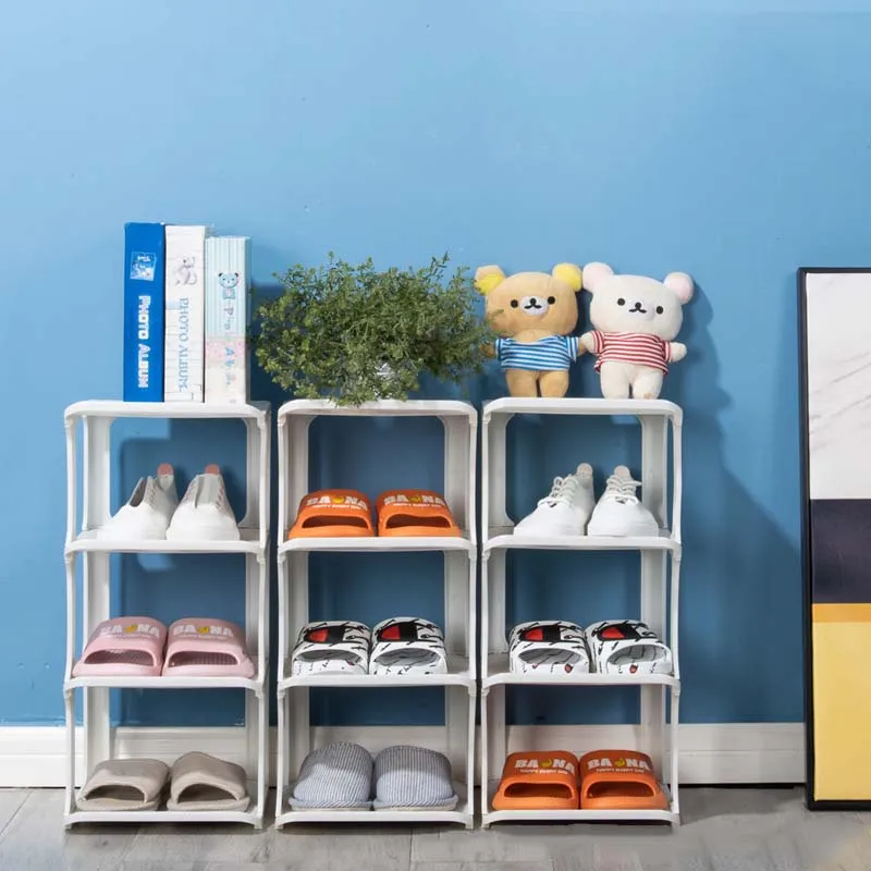 

Foldable Shoe Rack Home Door Shoes Storage Thickened Stackable Creative Space Saving Shoes Cabinets Organizer Box Hanger