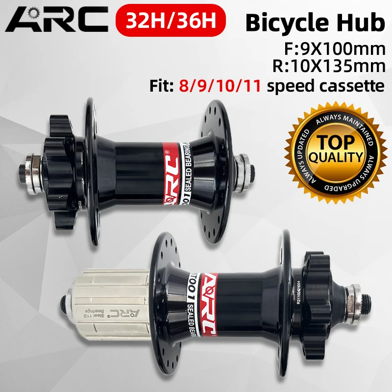 

ARC Bicycle Hub Quick Release Rear Hub 135x10 Mm MTB Mountain Bike Hub 32 36 Holes Disc Brake HG Cube 8 9 10 11 Speed Bike Parts