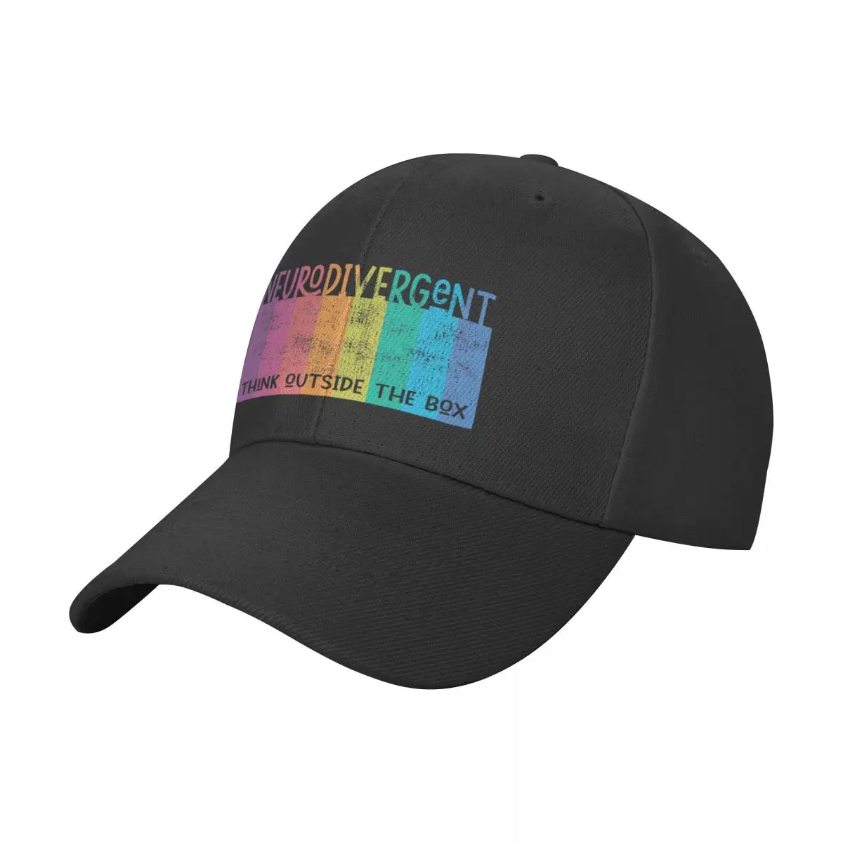 

Colorful Neurodivergent Rainbow Design Baseball Cap boonie hats Designer Hat hard hat Hat Man Luxury black Women Caps Men's