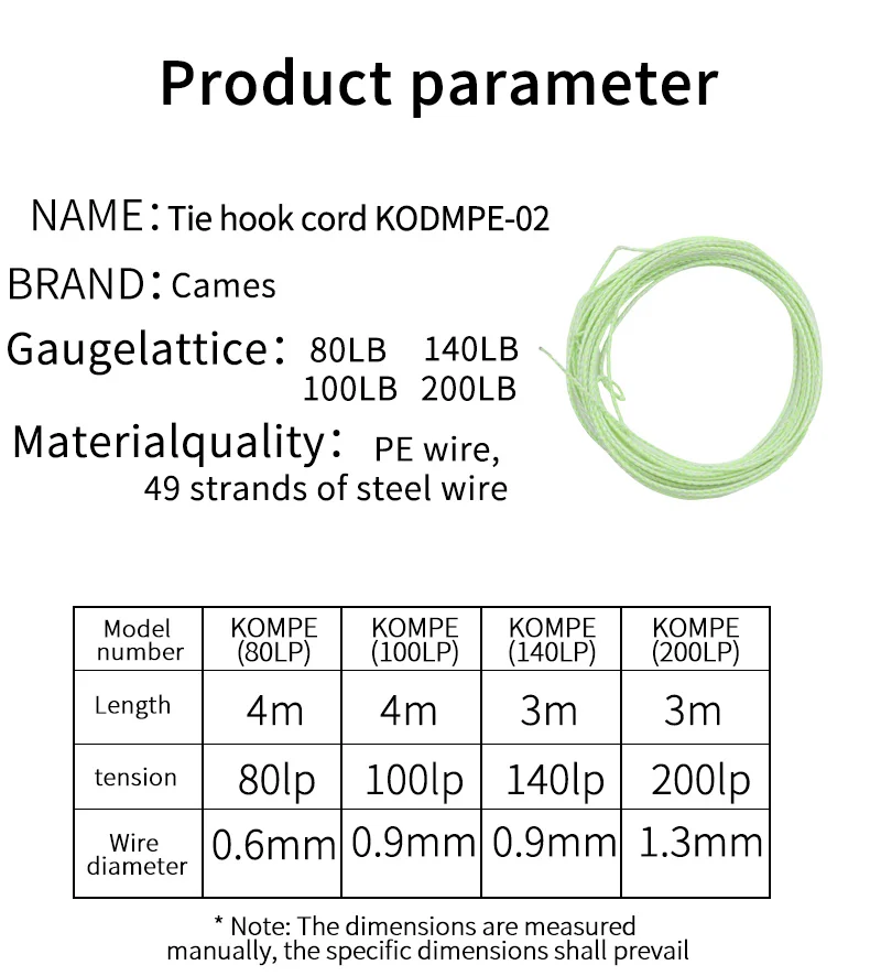 ZYZHE Tying JIG Assist Hooks Angelschnur, zweilagig innen und außen, 8 Stränge pro Schicht, 200lb maximale Zugkraft, zum Binden von Angelhaken – Detail 8