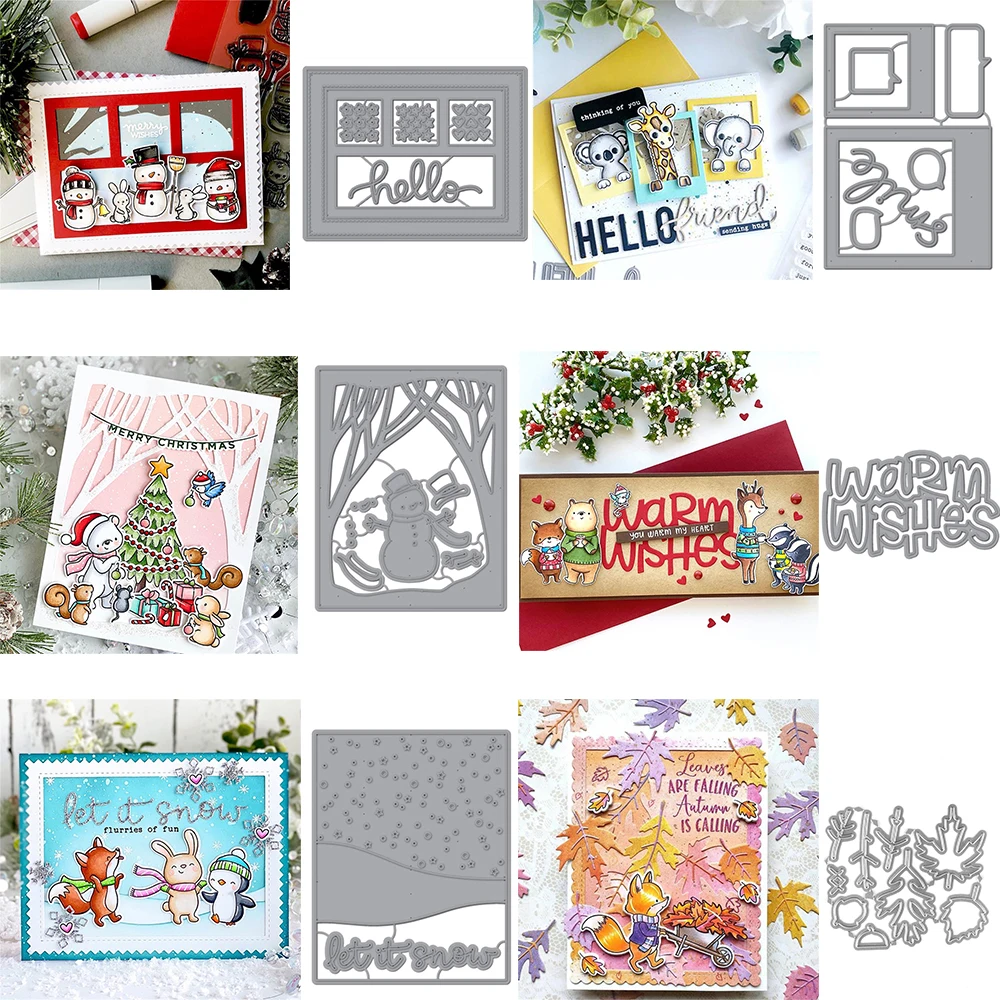 クリスマスサンタメタルカッティングダイステンシルスクラップブック  