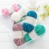 2pcs X100g Fleece Chenille Knitted Multi Color Handmade Yarn Balls Super Soft Velvet Yarn Chunky Blanket Yarn 2