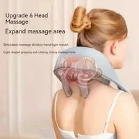 2025 Bionic Neck Shoulder Massager Kneading Massager Shawl 3-Level Modes Neck Cervical Waist Leg Body Muscles Massage Pillow 3