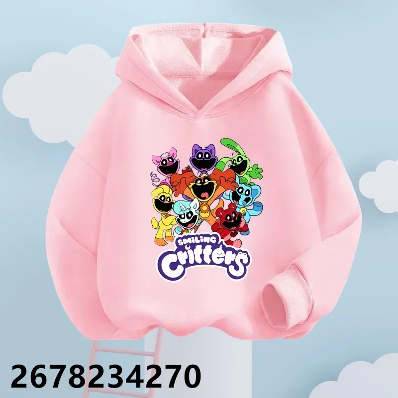 Children Sweatshirt Smiling Critters Catnap Kids Boy Girl Hoodies Pants Suit Cartoon Print