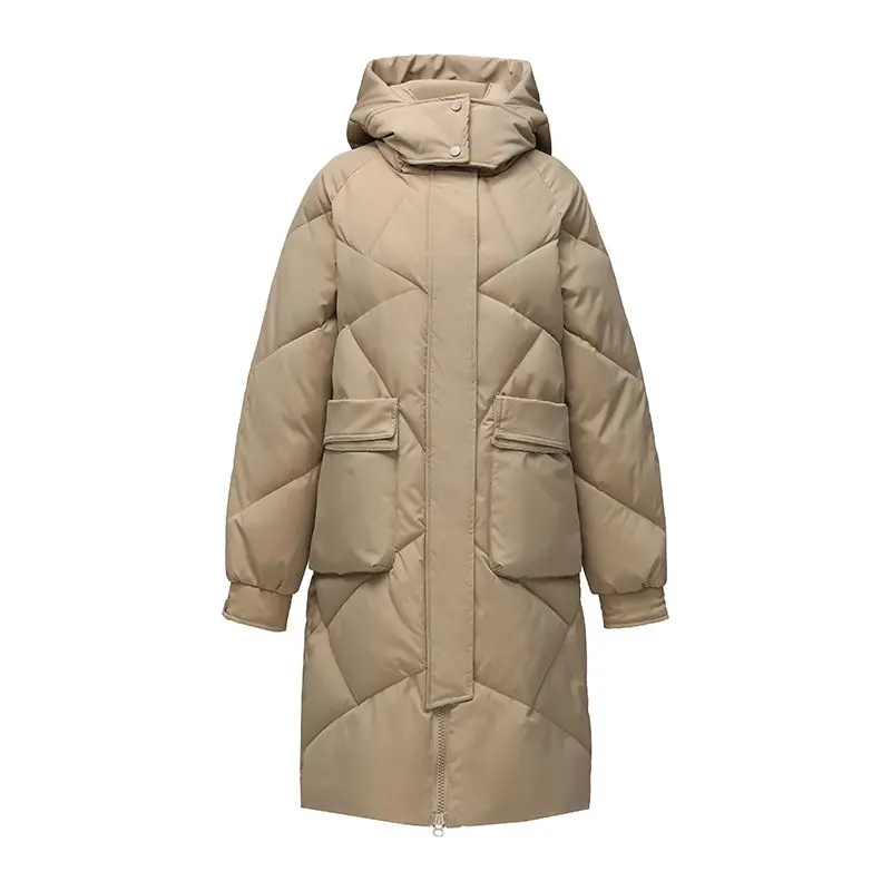 Thicken Feather Coats Women's Jacket Korean Women's Down Jacket Loose Long Down Coats Winter Women's Cold Coat Puffer Jacket