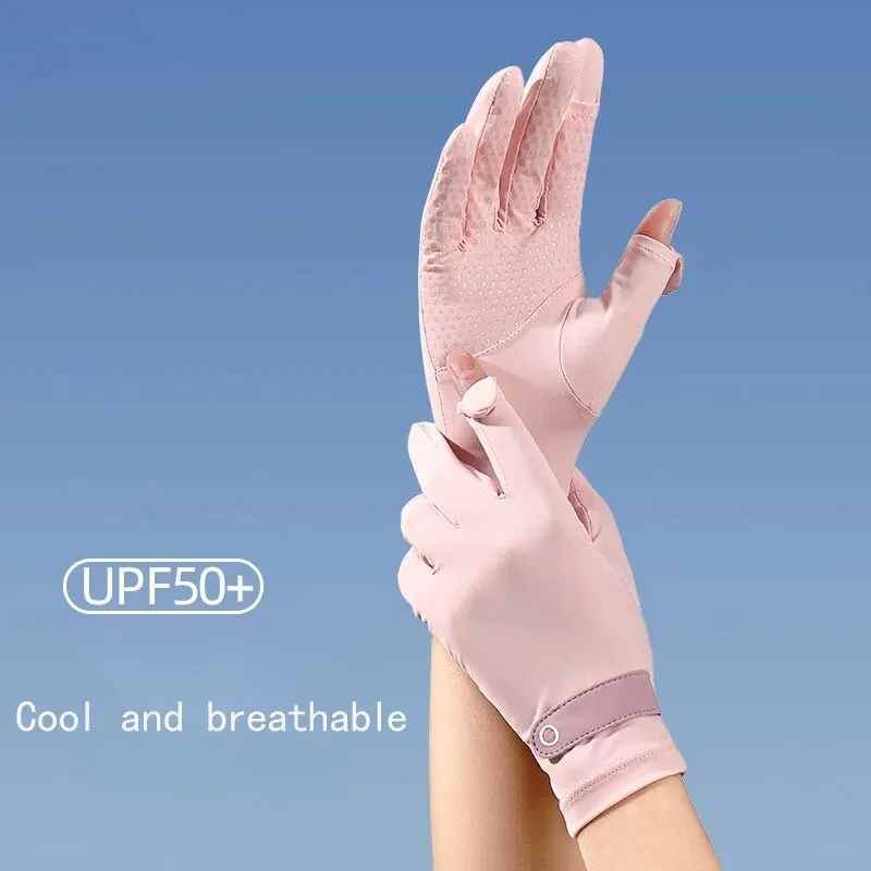 Uv Protective Gloves Female Driver Ice Silk Touch Screen Outdoor Non-Slip Bike Summer Thin Driving Riding cycling gloves,sports gloves,sunscreen gloves