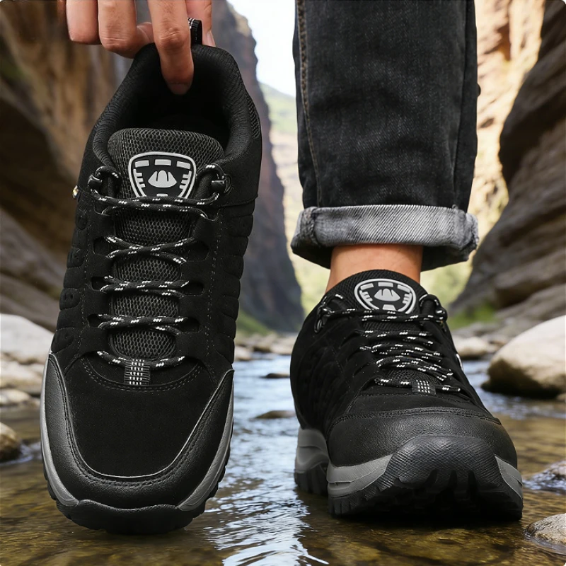 Zapatos de senderismo para Hombre, Botas de senderismo bajas impermeables para exteriores, zapatos de Trekking antideslizantes, Zapatillas para caminar para Hombre, nuevas Zapatillas para Hombre