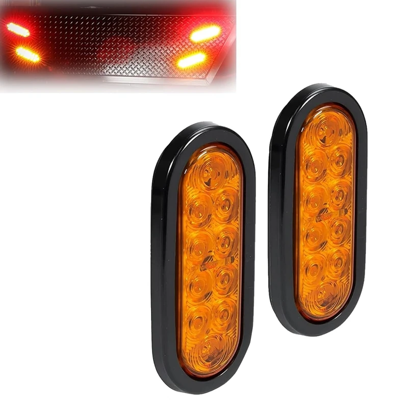 

Автомобильные овальные светодиодные лампы 10 дюймов, стоп-сигналы с разъемом 12 В, указатели поворота, универсальные для большинства автомобилей, грузовиков, прицепов