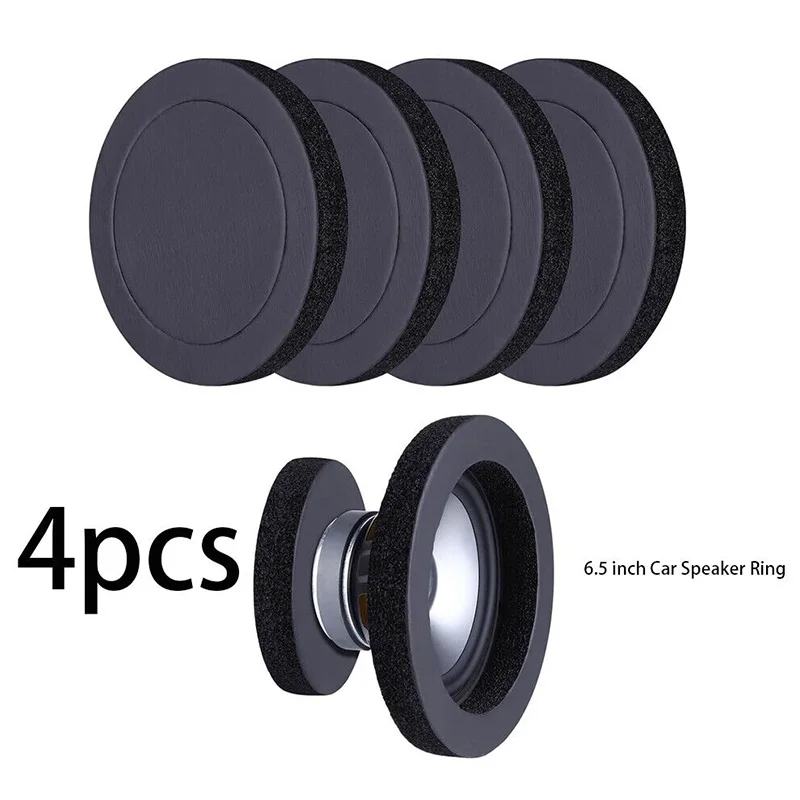 4/5/6.5 Inch Car Speaker Ring Bass Door Trim Sound Insulation Cotton Audio Self Adhesive Ring