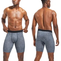 Boxer Long en Polyester pour Homme, Sous-Vêtement Sexy et Confortable, à la Mode 2