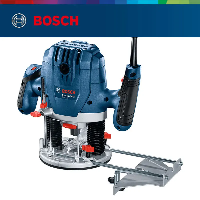 Bosch GOF130 1300W Electric Trimming Machine 28000rpm Woodworking Milling Engraving Hand Wood Edge Router Trimmer Home DIY Power