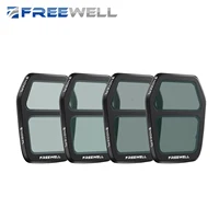 Freewell Drones Split ND/PL Filters Kit Bright Day 4 Pack ND4 ND8 ND16 ND32 ND64/PL Filter for DJI Air 3S Drone Lens Accessories 1