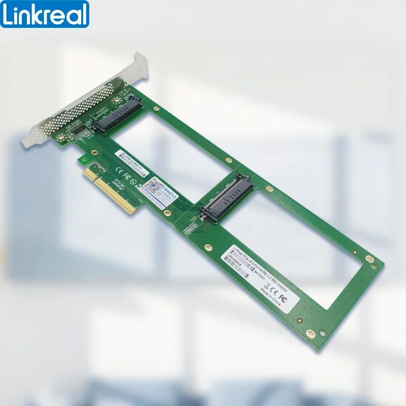 Linkreal 2x U.2 Sff8639 Ssd para Pci Express 3.0 Gen x8 Cartão U.2 Nvme Ssd Adaptador - Imagem 4