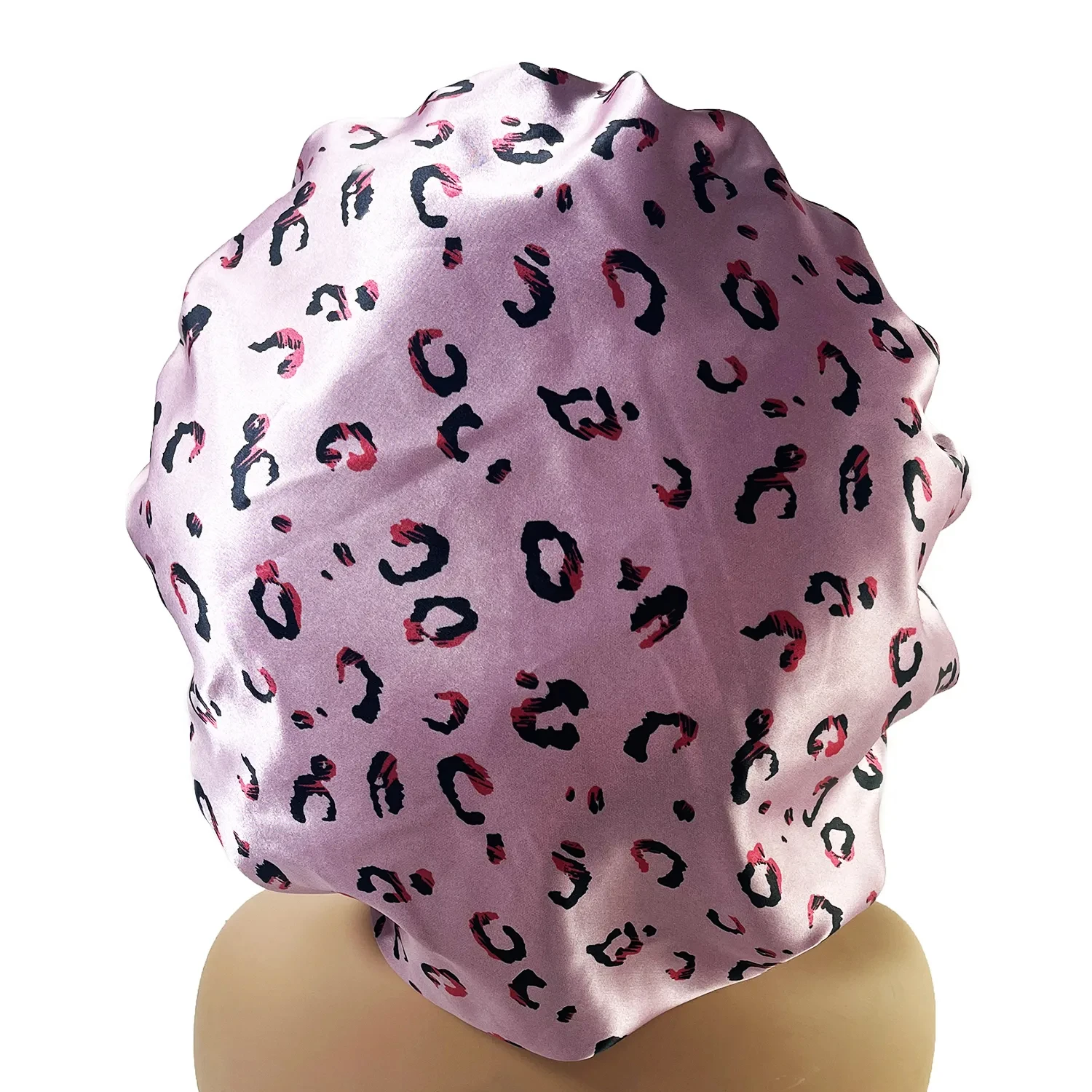 Women Satin Solid Sleeping Hat Night Sleep Cap for Women Shower Caps Waterproof Solid Sleeping Hair Bonnets Adjustable Cap 5