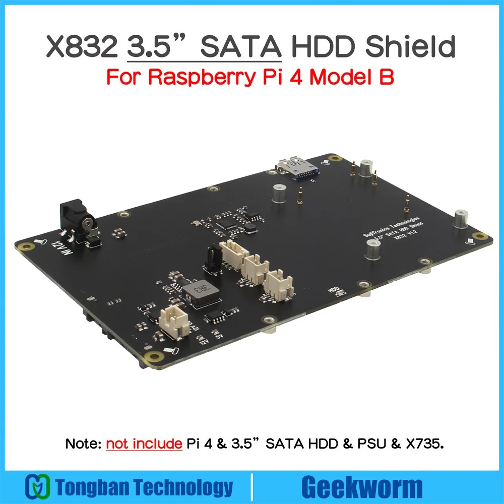 Raspberry Pi 4 Sata, X832 V1.2 3.5 Inch Sata Hdd Storage Expansion