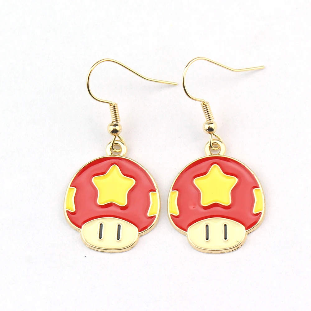 Super Mario Bros Cartoon Earrings Game Luigi Yoshi Toad Peach Accessories Anime Figure Acrylic Fashion Earrings Birthday Gift