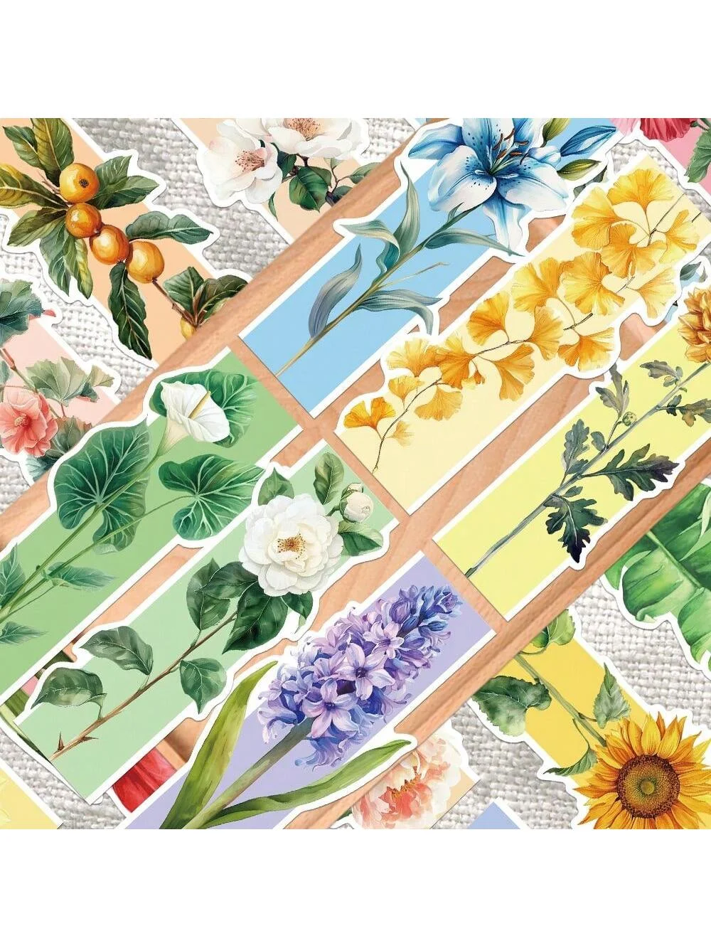 Flower Bookmarks Reading Page Markings Decoration Reading Book Markings Plant Flower DIY 30pcs floral painting bookmark bookmarks stationery supplies retro flower bookmark