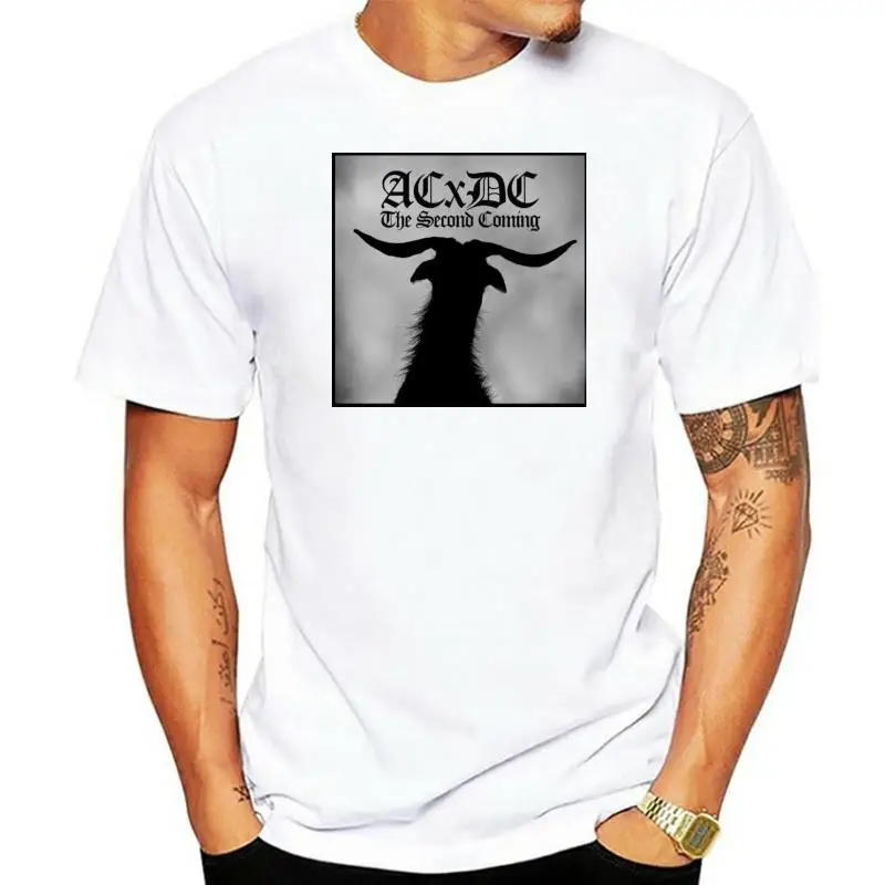 Футболка с изображением истребителя, демона Acxdc, второе поступление, белая, powerнасилия S 5Xl