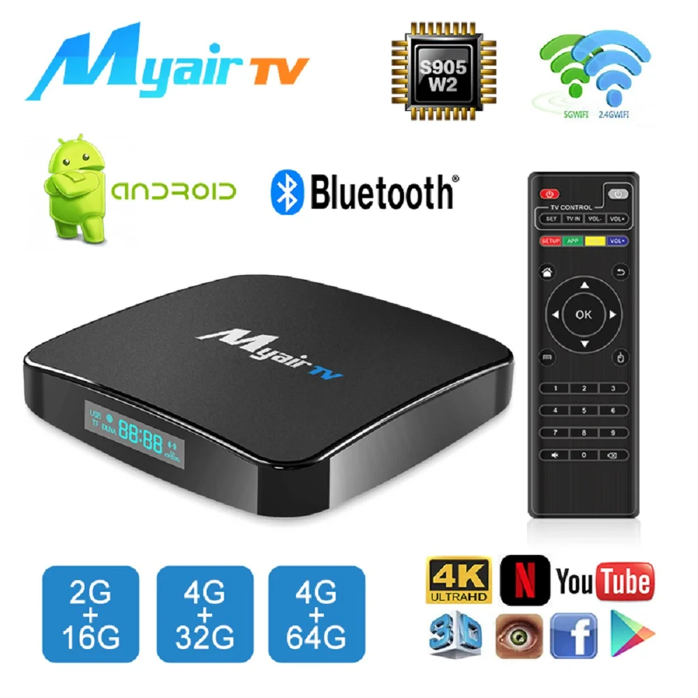 Original W2 TV Box Android 10.0 Amlogic S905W2 2G16G 4G 32G 64G TVBOX 3D  Dual Wifi HDR 10+ Set Top Box 4K 2G16G 4G32G 4G64G