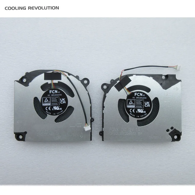 Original Laptop Cpu Ventilador de Refrigeração Gpu Medion Erazer Scout E20-md62528 V170rnc Fqnw Fqnx Dfscl12e16486s Dfscl12e06486s Novo