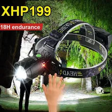 

Newest XHP199 Most Powerful LED Headlamp Rechargeable Head Flashlight LED Headlight 18650 USB XHP90 Waterproof Fishing Head Lamp