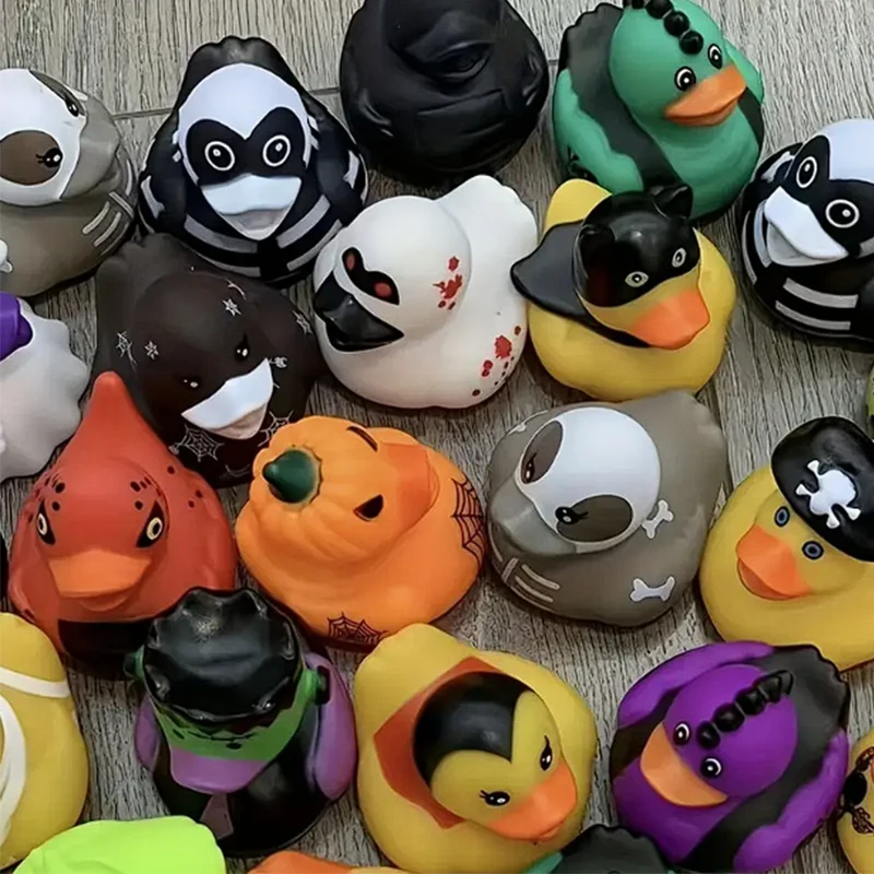 4PC Halloween Rubber Ducks, 2 Inch Halloween Themed Rubber Ducks Rubber Duck Funny Duck Toys for Halloween Party Decoration 2
