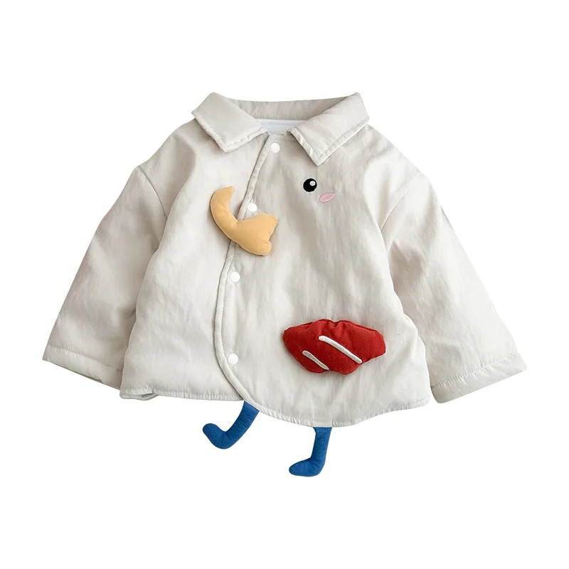 Winter New in Kids Baby Girls Boys Thicken Warm Cartoon Modeling Top Outfits , Toddler Infant Jacket Outwear 0-3Y