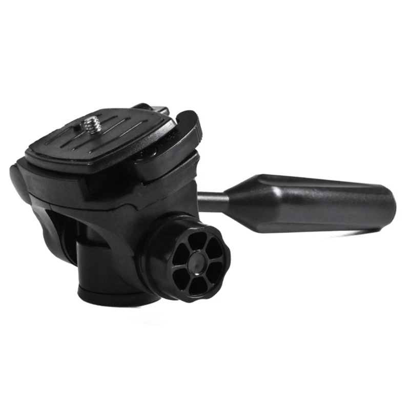 Testa a treppiede, rotazione a 360 ° inclinazione a 90 ° supporto per testa a treppiede tridimensionale con filettatura da 3/8 p - immagine 3