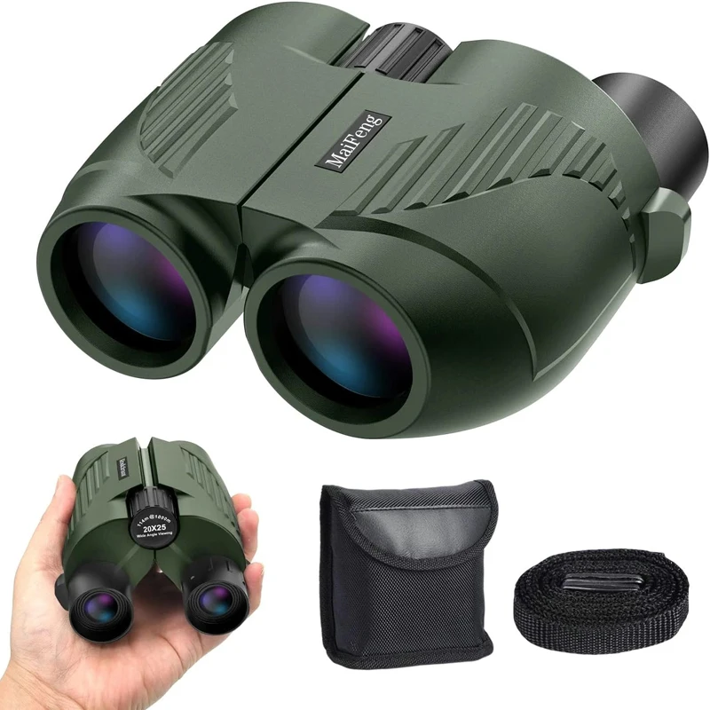 Jumelles compactes 20x25 HD étanches pour observation pêche et randonnée aquatique