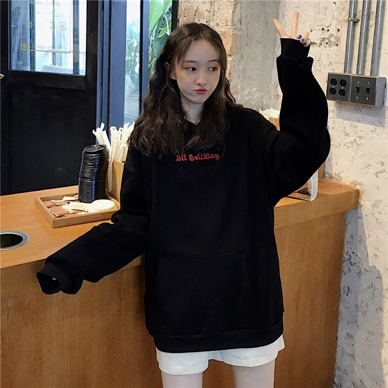 Halloween Little Devil Wings Sweatshirts Women Casual Halloween Hoodie Sweatshirt Tops Cos Festive Clothing New Chic Pullovers