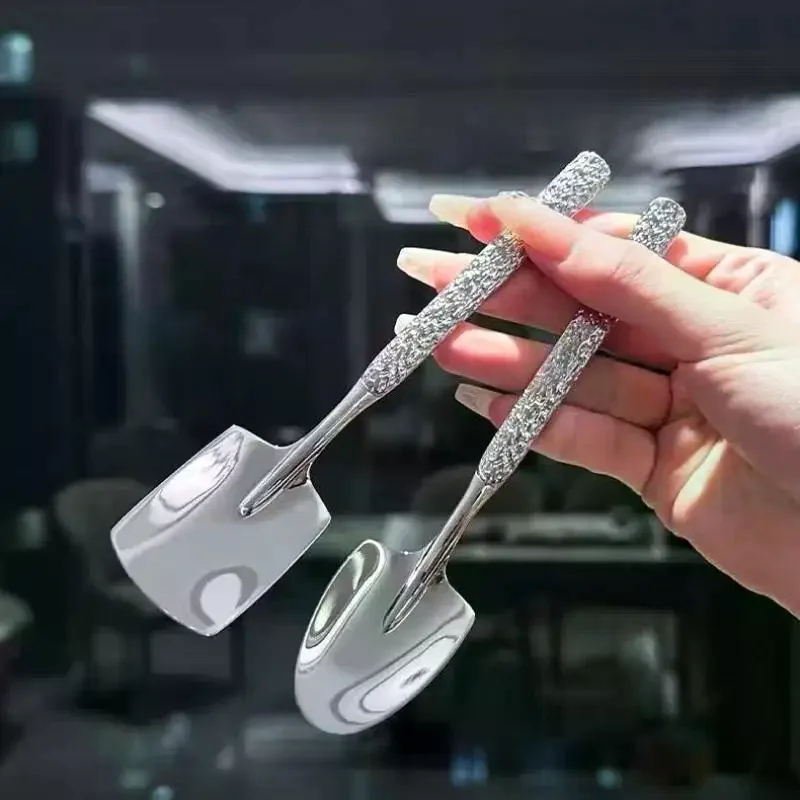 Stainless Steel Watermelon Spoon Ice Crack Shovel Spoon Coffee Spoon Dessert Spoon Cake Spoon Ice Cream Spoon Soup Spoon