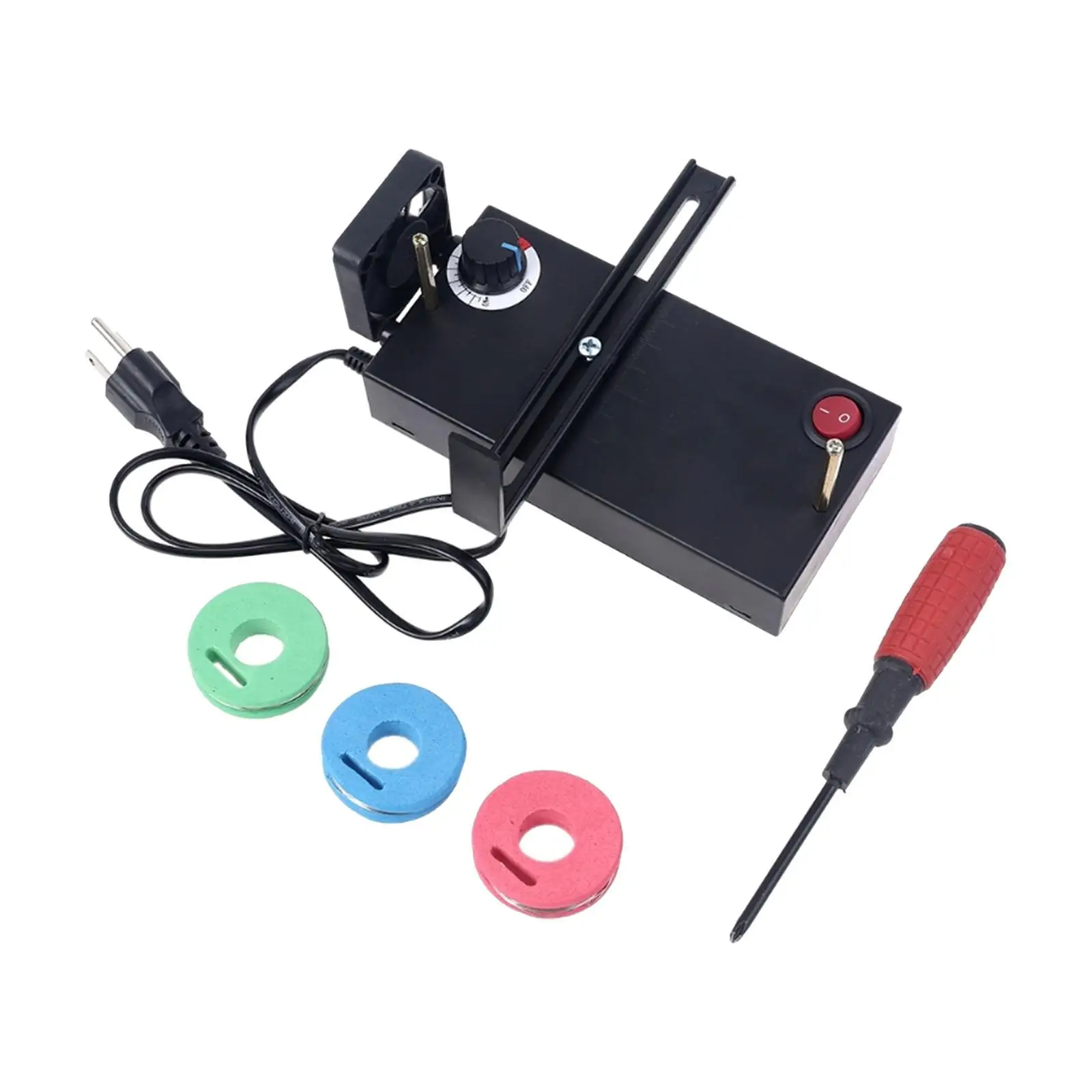 

Heat Cutting Ribbon Cutter Cutting Machine Durable Thermal Hot Cutter with Screwdriver for Rope Braided Belt Home Use US Plug