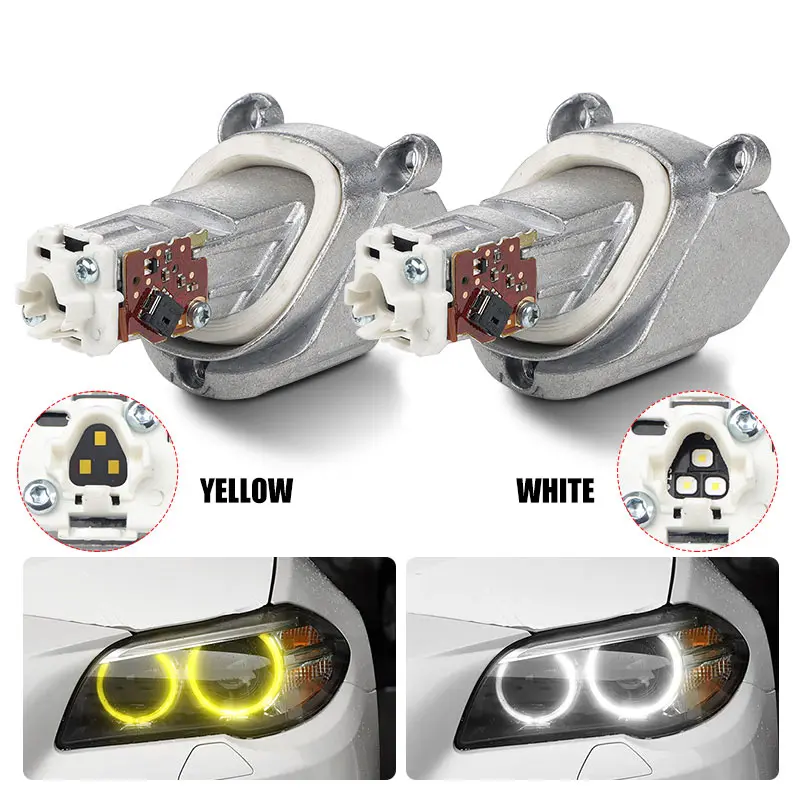 LED 옐로우 엔젤아이 라이트 18592200 DRL 모듈 램프 자동차 헤드라이트 다이오드 유닛 63117343876 BMW 5 시리즈 2014 2016 F10 F11 LCI용