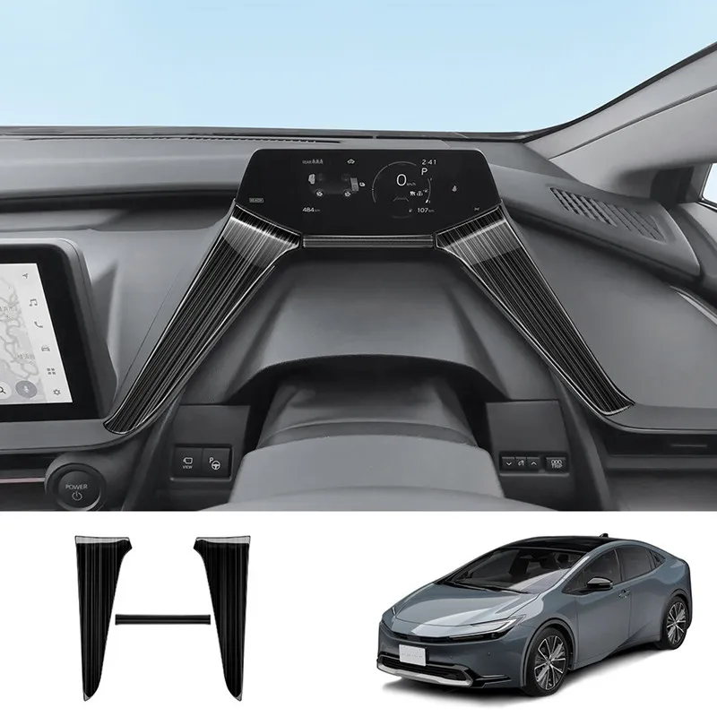 

Stainless Steel Instrument Panel Decorative Cover Dashboard Panel Trim Sticker Car Interior For PRIUS Prius 60 Series 2023
