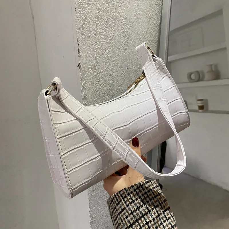 Casual Leather Women's Shoulder Bag Chain Leather Shoulder Bags Underarm  Handbags for Women Bags Sac A Main Femme Bolso Mujer shoulder bags for kid Shoulder Bags