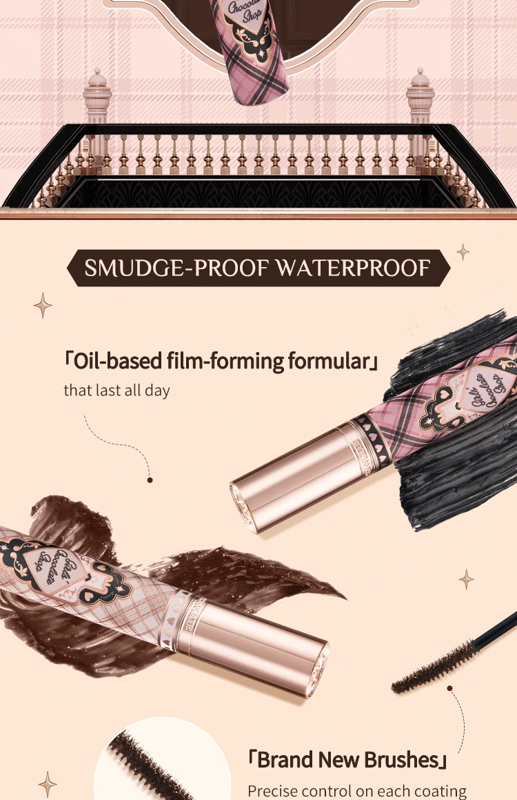 Description Picture 4 of itemFlower Knows Lengthening Mascara Chocolate Wonder-Shop Series 3.5ml Mascara Eyelash Waterproof Makeup Women Beauty