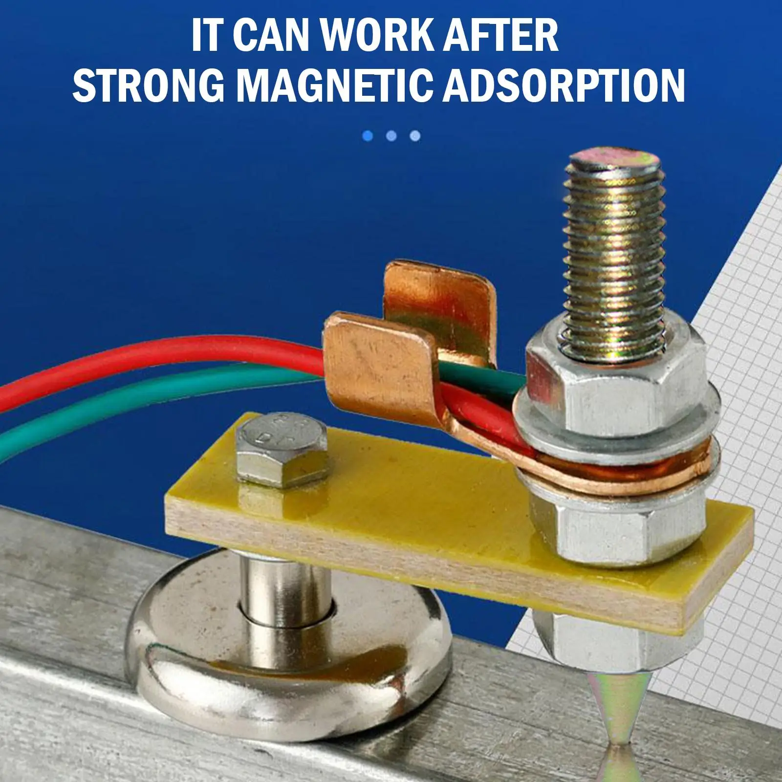 Welding Magnet Head Magnetic Welding Fix Ground Clamp Strong Magnetic Support For Electric Ground Tools